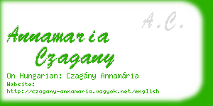 annamaria czagany business card